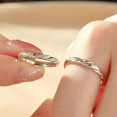 14K/18K Gold Wave Couple Wedding Bands | Lab Diamond Rings | Modern Design