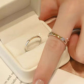 Two-Tone Pave Diamond Couple Rings | 14K/18K Gold Lab-Grown Diamond Wedding Bands | Unique Design