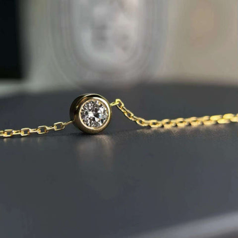The Solitaire Shine: 0.5ct Bezel Set Lab Grown Diamond Bracelet