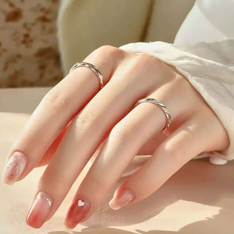 14K/18K Gold Wave Couple Wedding Bands | Lab Diamond Rings | Modern Design