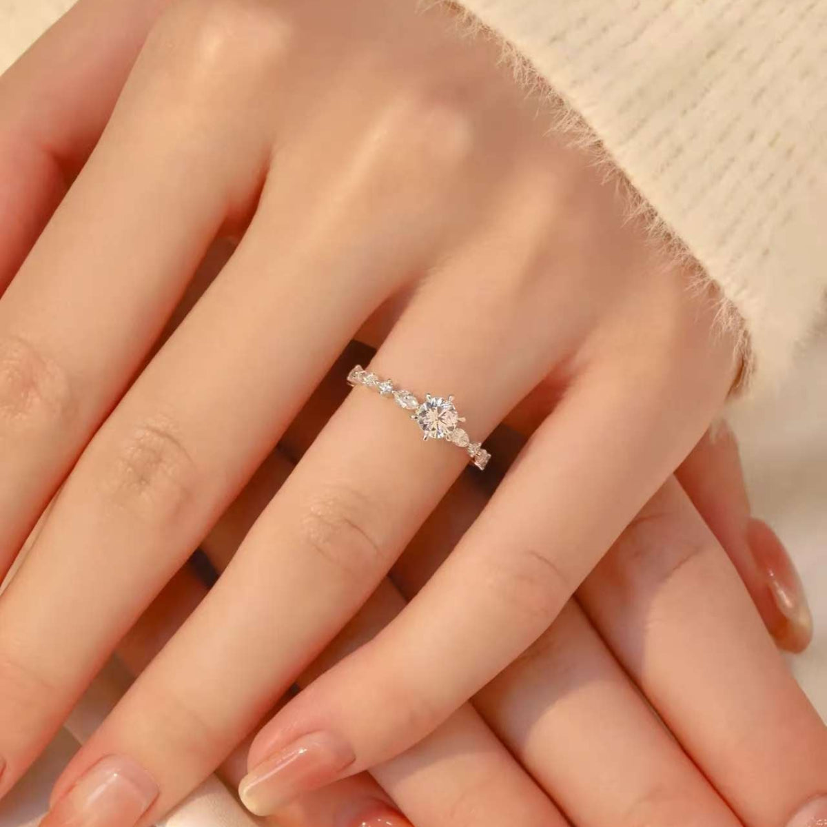 unique nature inspired diamond engagement ring for women