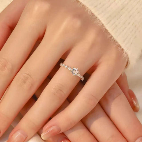 unique nature inspired diamond engagement ring for women