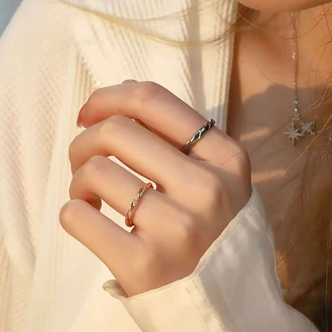 Delicate Diamond Couple Rings, Elegant Fusion of Gold and Platinum with Sparkling Glow