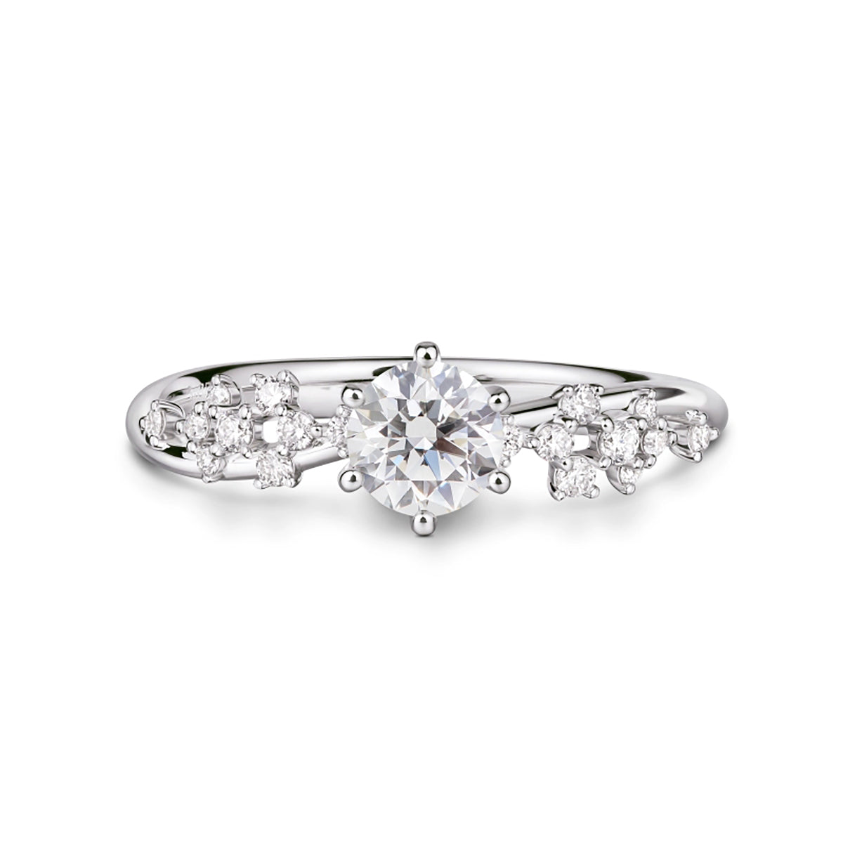 Vine Cluster Lab Grown Diamond Ring
