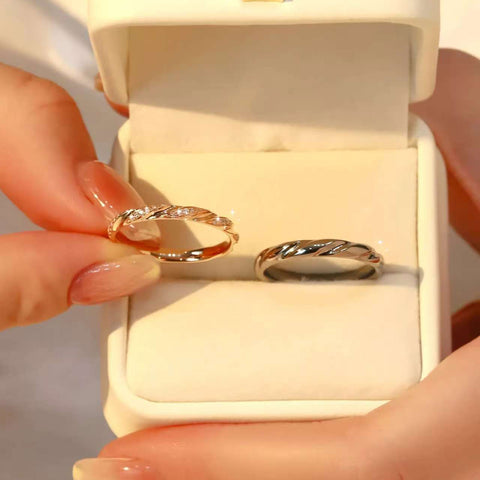  twisted gold wedding bands
