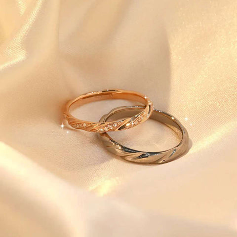 white gold wedding set